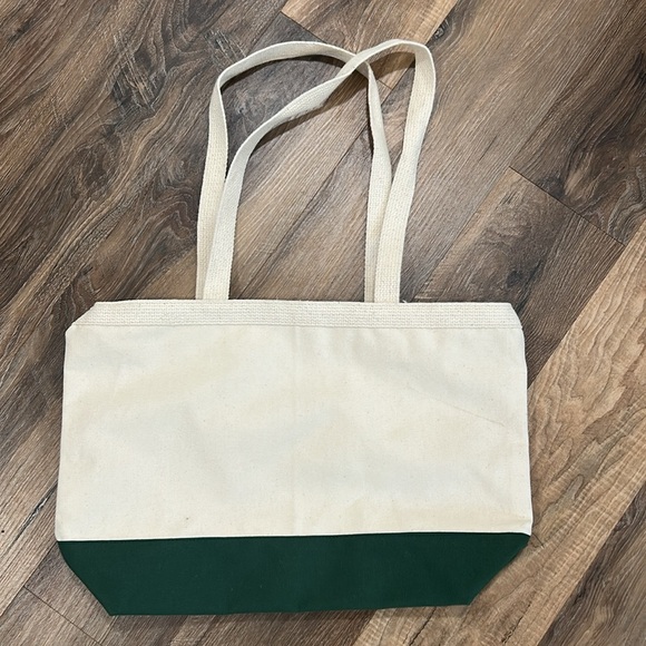 Colonial Williamsburg VA canvas Purple Iris Tote Bag with zipper closure &handle - Picture 3 of 12